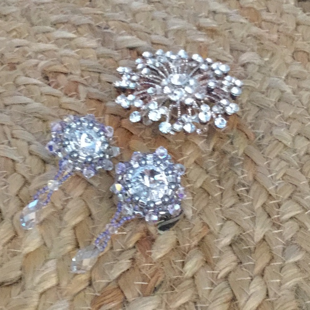 Earrings and brooch